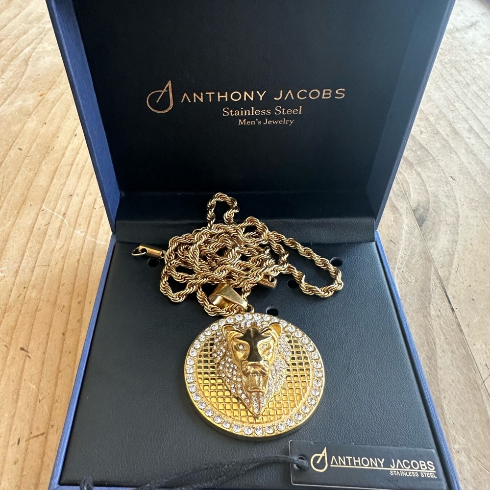 ANTHONY JACOBS STAINLESS STEEL NECKLACE